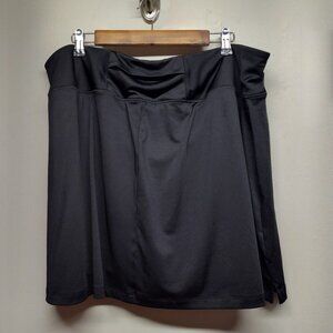 Tahari Sport Skort Women Plus Size 3X Black Stretch Pocket Sporty Activewear